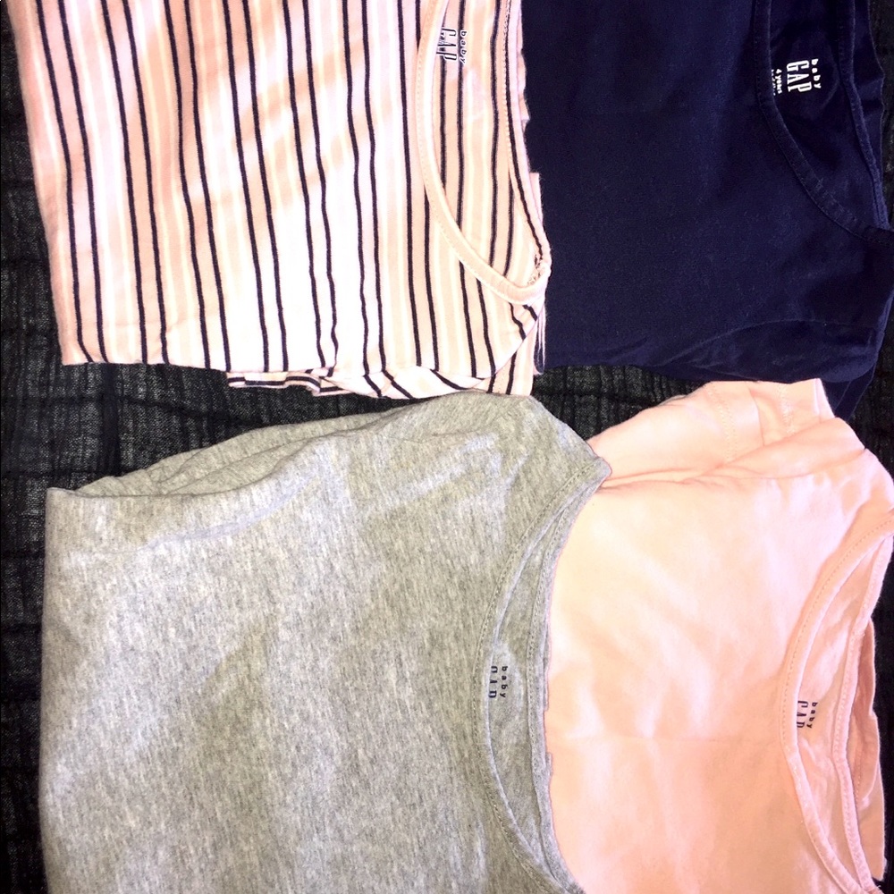 Set of 4 long sleeve peplum shirts - Girls 4T